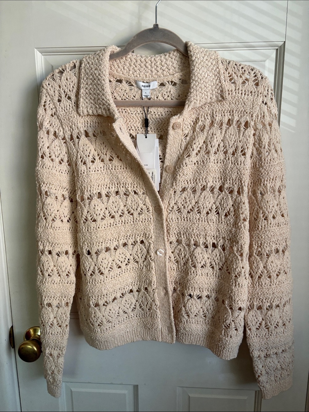 NWT Reiss  Crocheted Cardigan